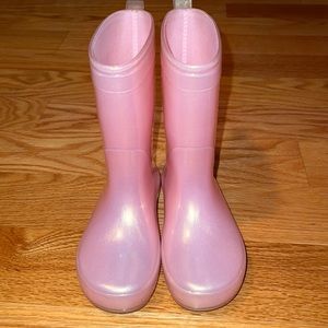 Pink sparkly cat & Jack todddler girl’s cece rain boots